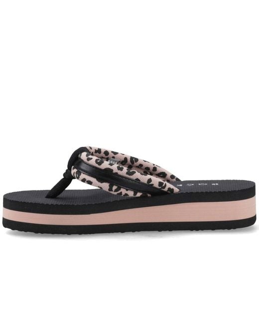 Rocket Dog Blue Monica Leon Leopard Sandals
