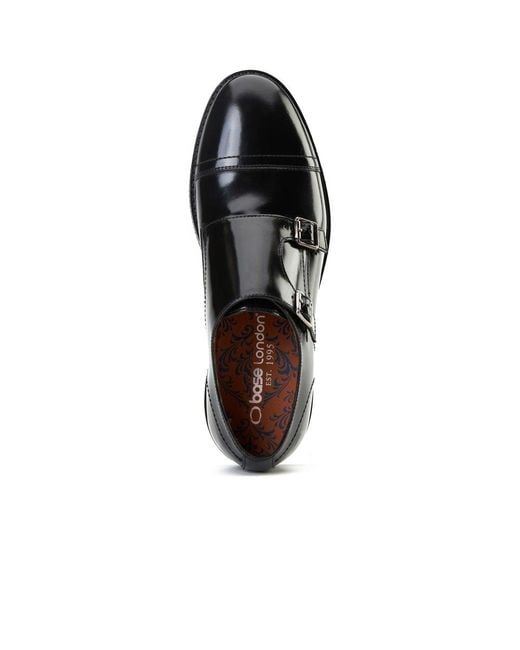 Base London Black Knight Monk Shoes for men