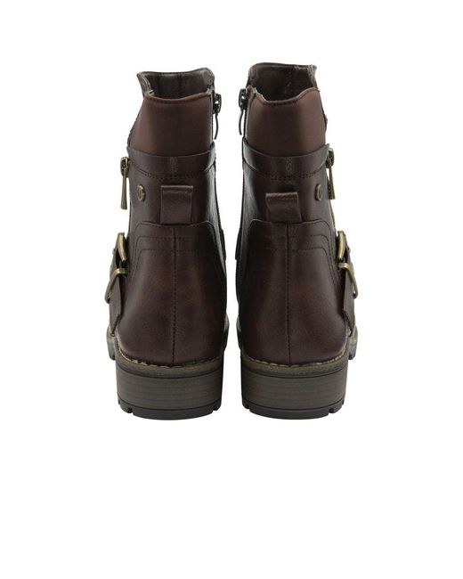 Lotus Brown Tulia Wide Fit Calf Boots