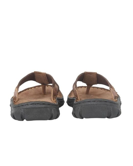 Lotus Brown Ainsley Toe Post Sandals for men
