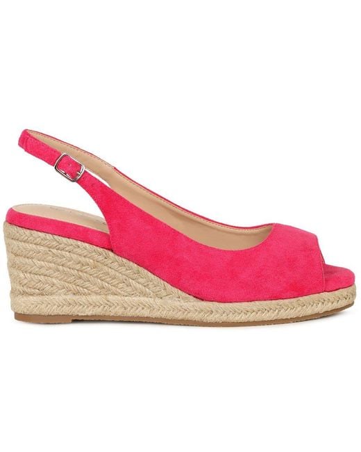 Lunar (GRS) Pink Pia Wedge Heel Espadrille Sandals