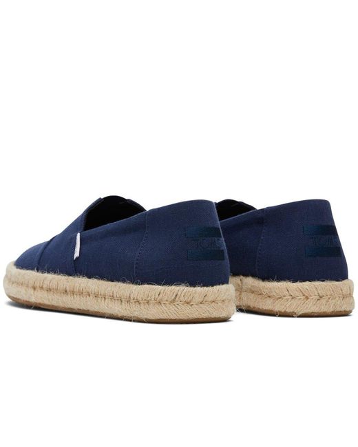 TOMS Blue Alpargata Rope 2.0 Slip On Shoes for men