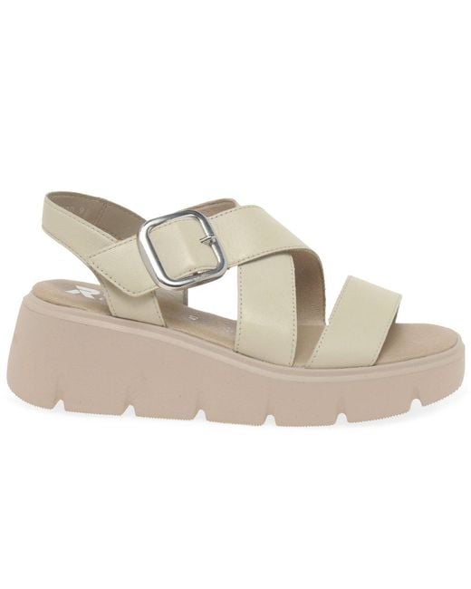 Rieker Metallic Watt Wedge Heel Sandals