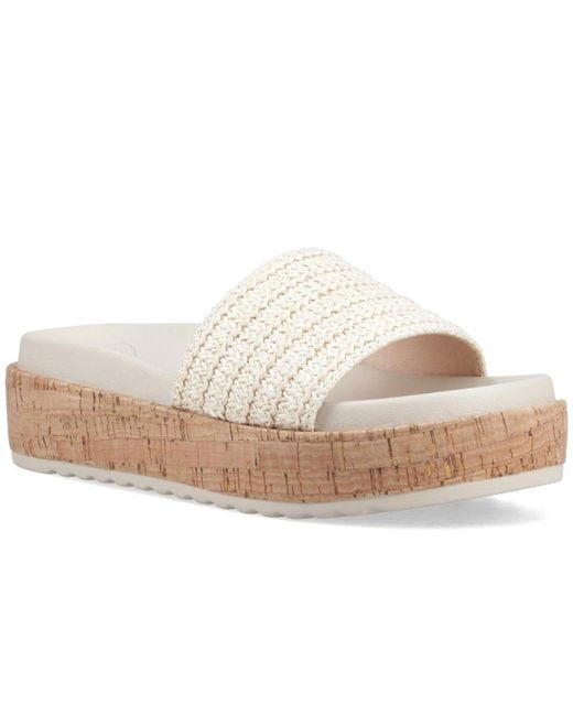 Rocket Dog White Faye Alti Raffia Sandals