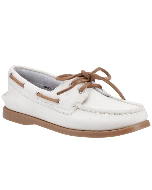 Sperry Top-Sider White Authentic Original 2-Eye Boat Shoes