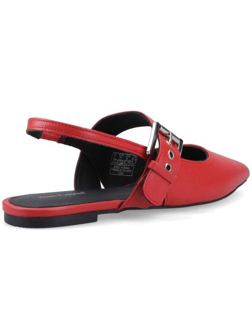 Hush Puppies Red Diya Buckle Mary Jane Shoes