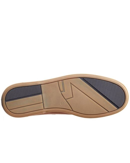 Base London Brown Stern Boat Shoes for men