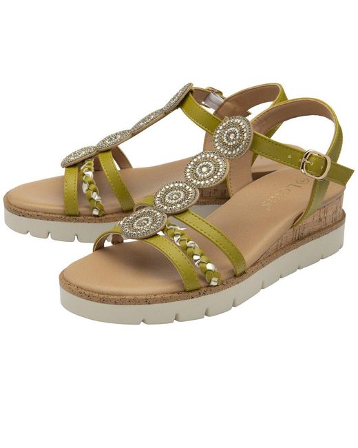 Lotus Metallic Shannon Heeled Sandals