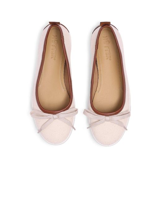 Hotter Natural Willa Wide Fit Slip On Shoes