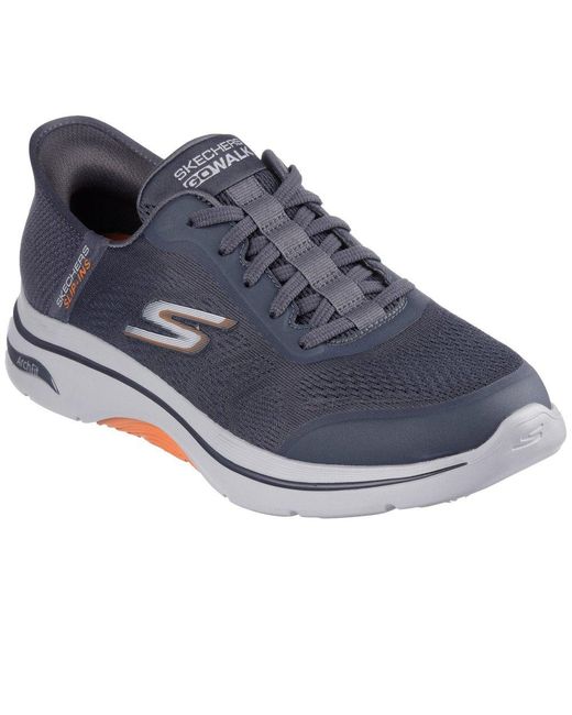 Skechers Arch Fit 2.0 Road Wave Wide Fit Trainers Colour Charcoal in Blue for Men Lyst UK