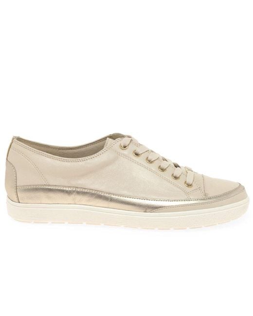 Caprice White Star Casual Lace Up Trainers