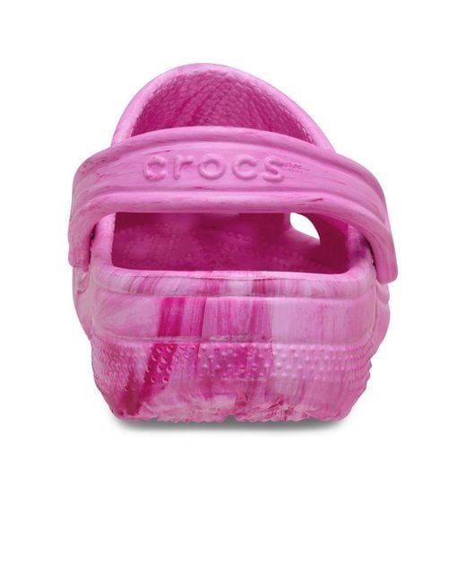 CROCSTM Pink Classic Marbled Clogs