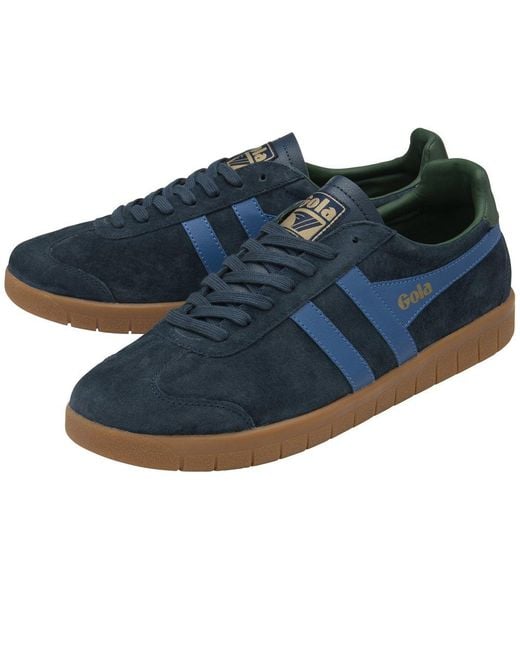 Gola Blue Hurricane Suede Trainers for men