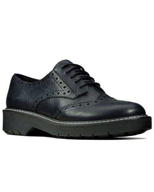 Clarks Black Witcombe Leather Brogues