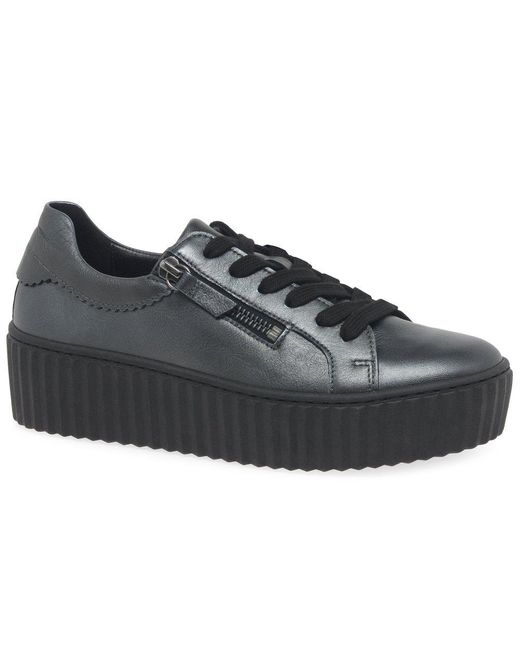 Gabor Black Dolly Trainers Colour: Ant