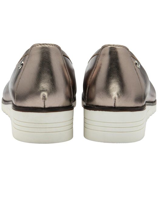 Lotus Gray Fernanda Low Wedge Ballerina Pumps