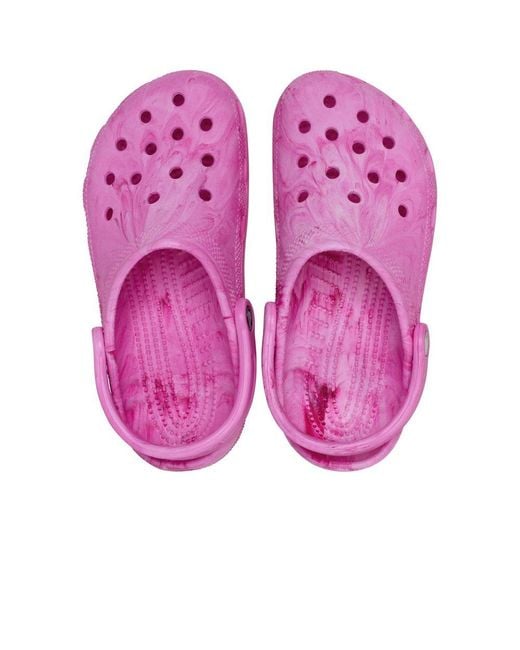 CROCSTM Pink Classic Marbled Clogs