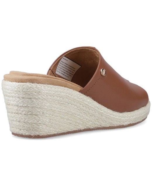 Hush Puppies Brown Willow Rattan Sandals