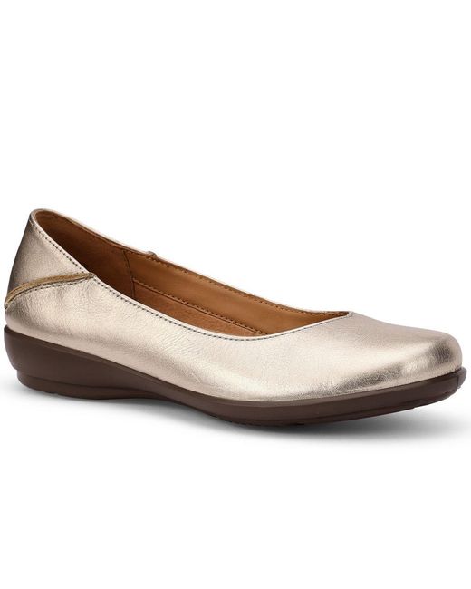 Hotter Brown Birdie Ballet Pumps