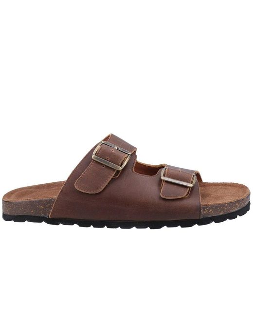 Hush Puppies Brown Nash Slider Sandals for men
