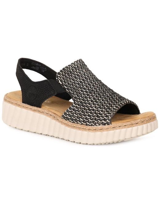 Rieker Black Cuba Sandals