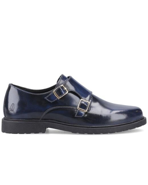 Hush Puppies Blue Verity Hi-Shine Monk Shoes