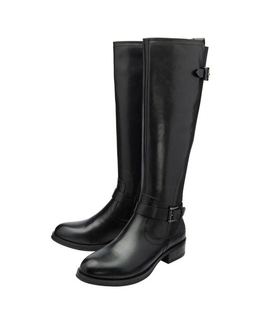 Ravel Black Eildon Knee High Boots