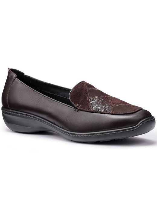 Hotter Black Faith Ii Wide Fit Slip On Shoes