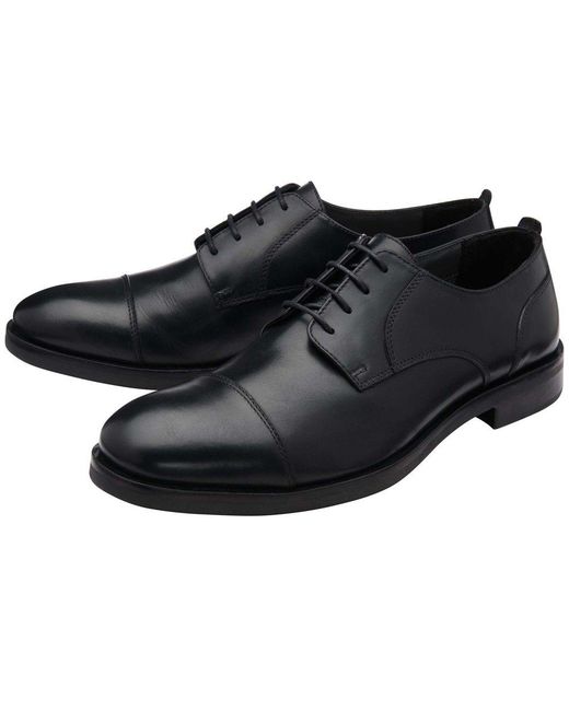 Frank Wright Black Keetley Derby Shoes for men