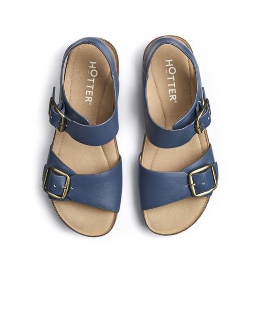 Hotter Blue Tourist Ii Wide Fit Sandals