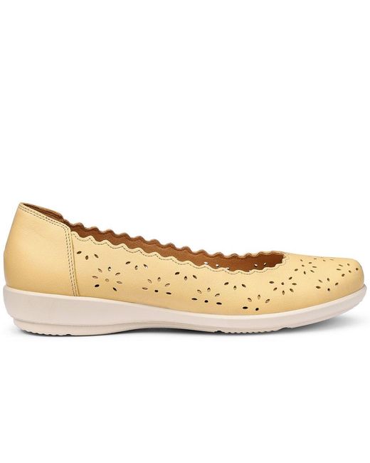 Hotter Metallic Eider Ballet Pumps