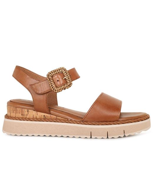 Tamaris White Michi Wedge Heel Sandals