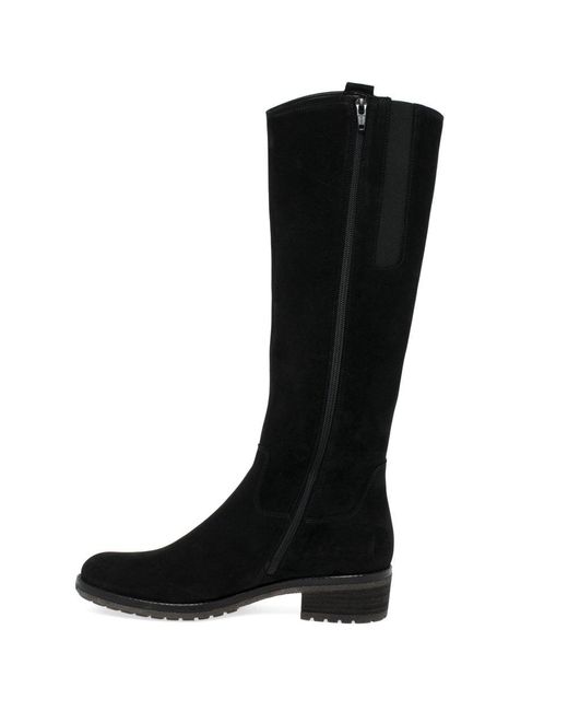gabor black leather knee high boots
