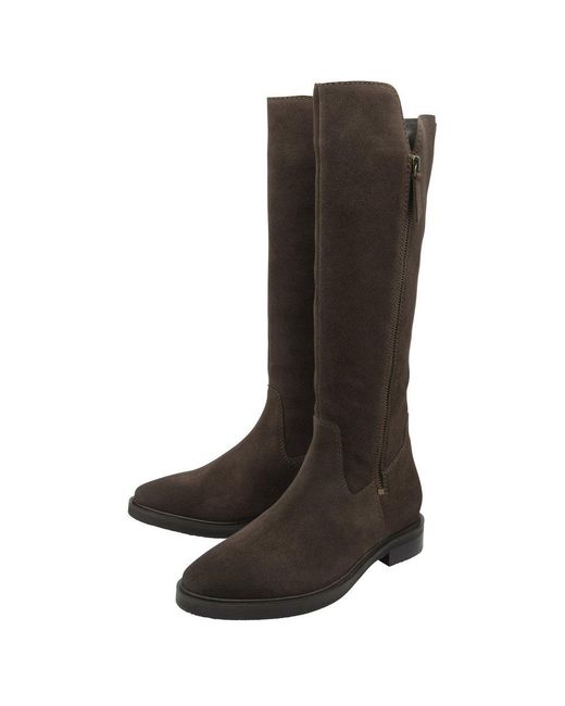 Ravel Brown Ashington Low Heeled Knee High Boots