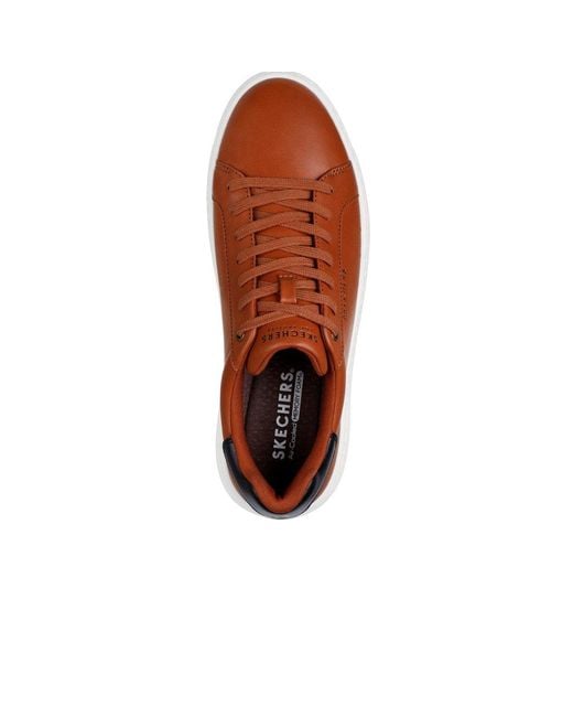 Skechers Brown Court Break Suit Trainers for men