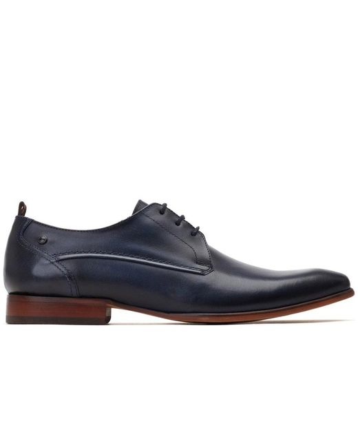 Base London Blue Gambino Derby Shoes for men
