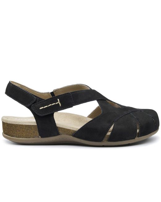 Hotter Black Catskill Ii Sandals