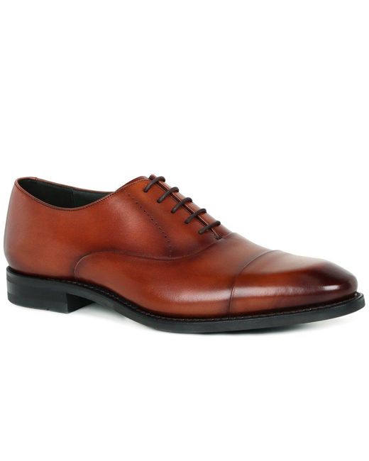 Loake Brown Phoenix Formal Toe Cap Shoes for men