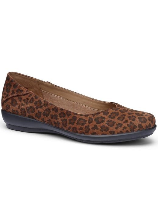 Hotter Brown Birdie Ballet Pumps
