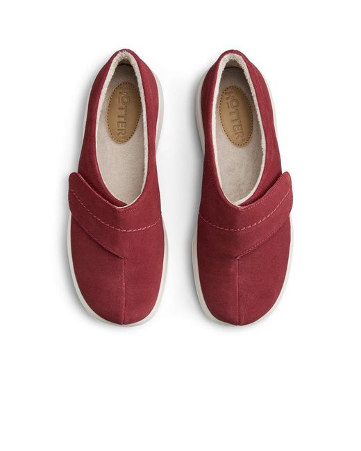 Hotter Red Wrap Slippers