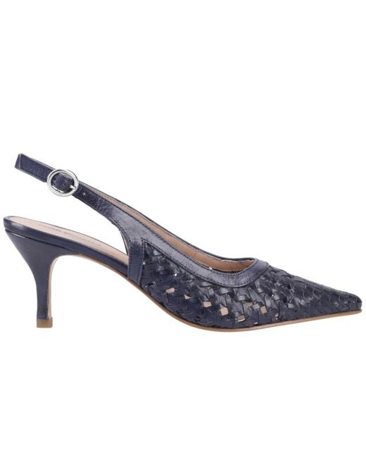 Hush Puppies Blue Dalia Kitten Slingback Court Shoes