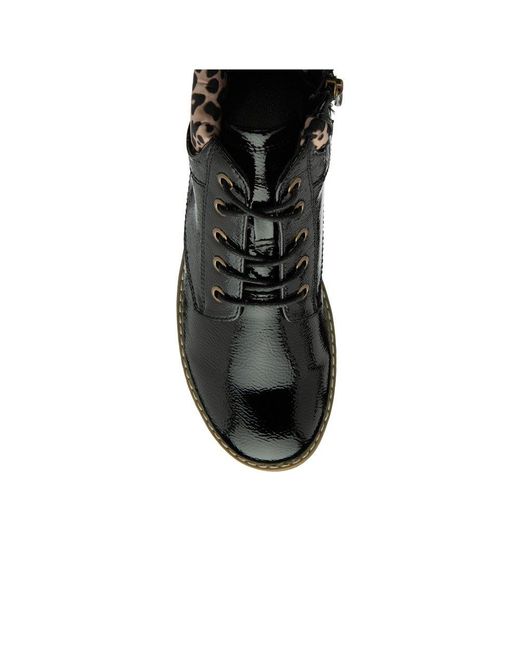 Lotus Black Lexis Ankle Boots