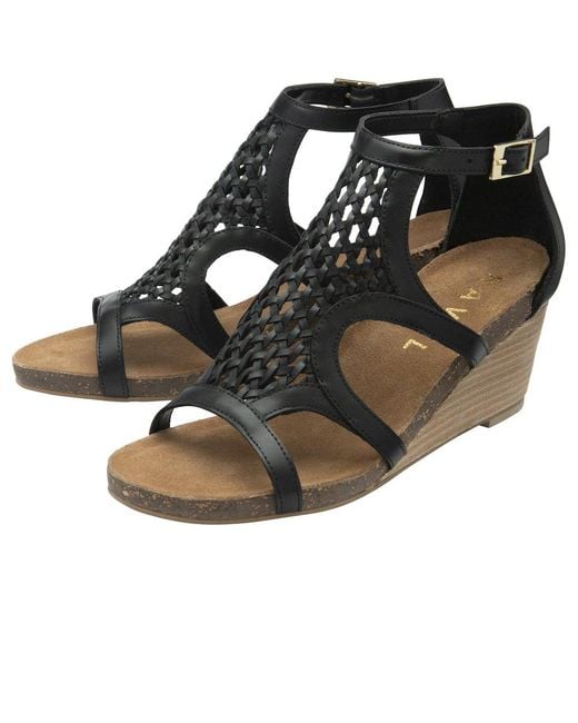 Ravel Black Childers Wedge Sandals