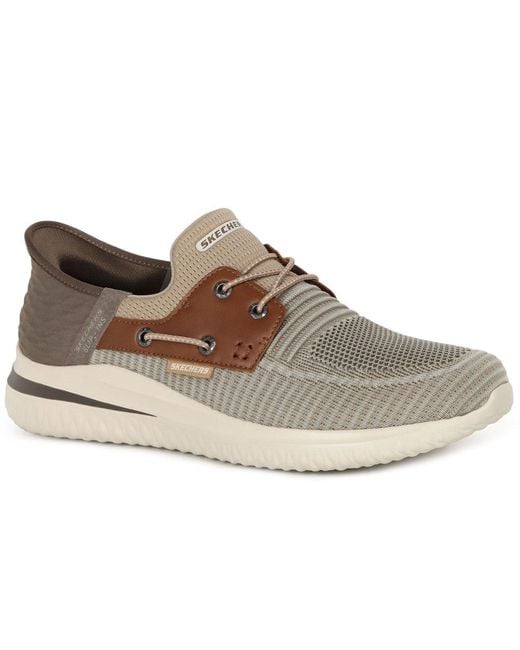 Skechers Brown Delson 3.0 Roth Slip for men