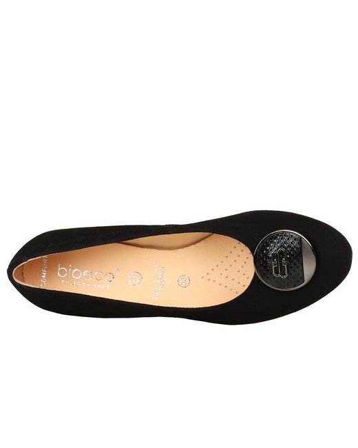 Bioeco Black Evelyn Court Shoes