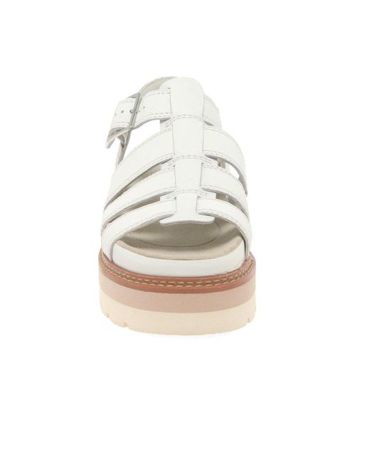 Clarks White Orianna Twist Sandals