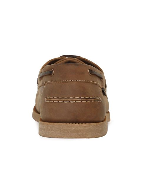 Loake Brown Padstow Boat Shoes for men