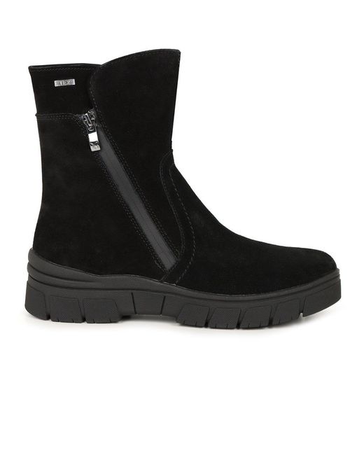 Caprice Black Sara Ankle Boots