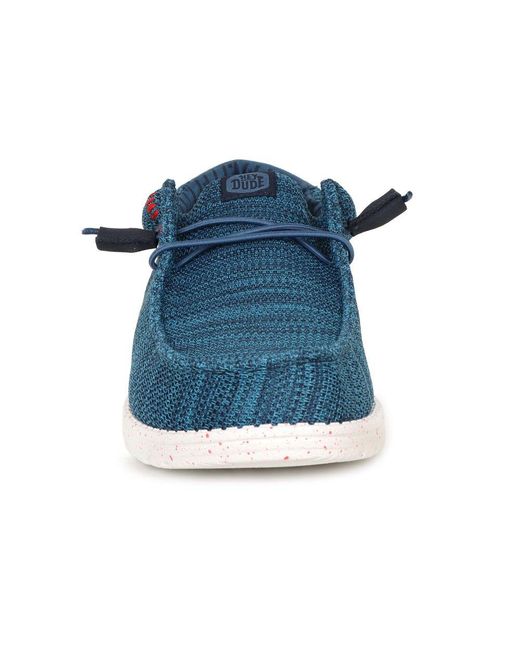 HeyDude Blue Wally Stretch Shoes for men