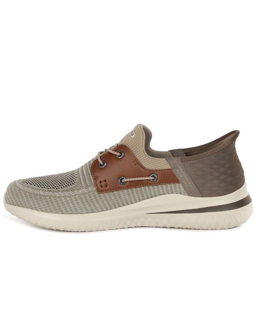 Skechers Brown Delson 3.0 Roth Slip for men